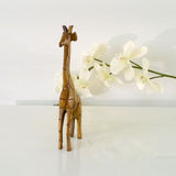 Lanky Charm Giraffe Mahogany Statuette Sculptures