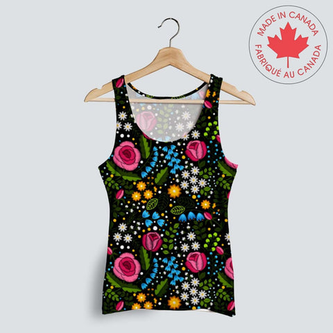 Melania Printed Embroidery Tank Top X-Small Fitted Regular