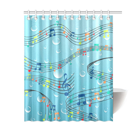 Rideau de douche Bulles de Musique