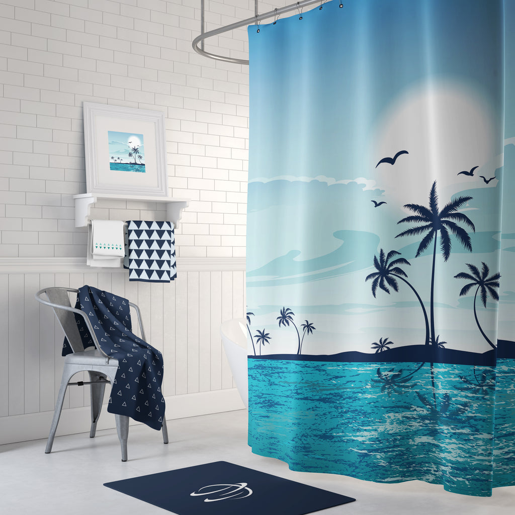 Rideau de douche Le Blues de la Mer