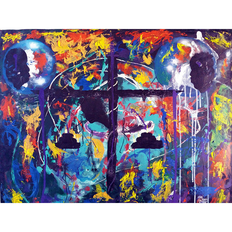 'Bebi' Haitian abstract painting | Latitudes World Décor 