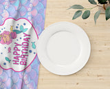 Happy Birthday Mermaid Table Runner