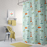 Boats & Birds Shower Curtain