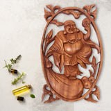 Booming Buddah Suar Wood Wall Art