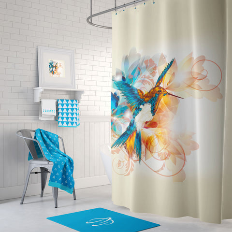 Rideau de douche L'Envol du Colibri