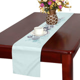 Floral Stencil Table Runner