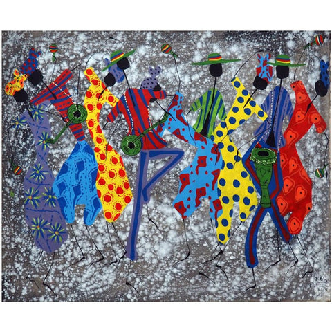 'Fet Nwit' Haitian painting | Latitudes World Décor