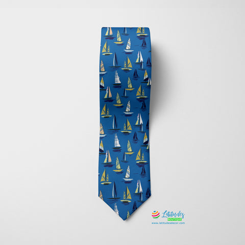 Cravate imprimée 'Naviguer pour Toujours'