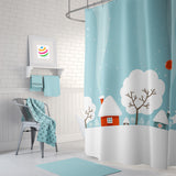 Winter at Home Shower Curtain