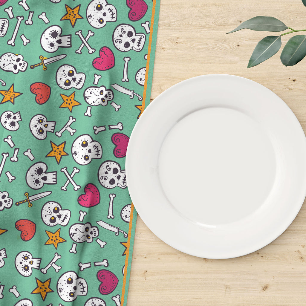 I Love Skulls Table Runner