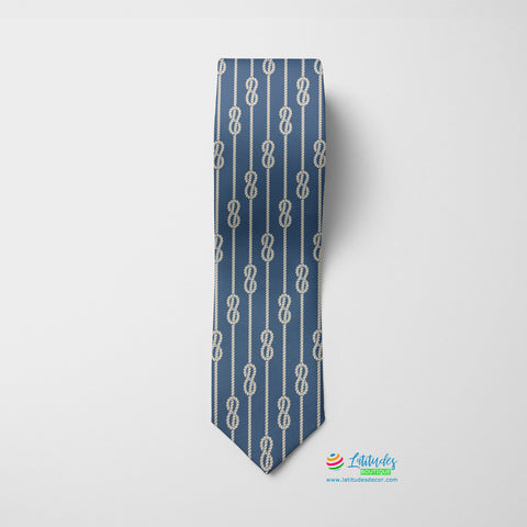 Cravate imprimée 'Noeud Marin'