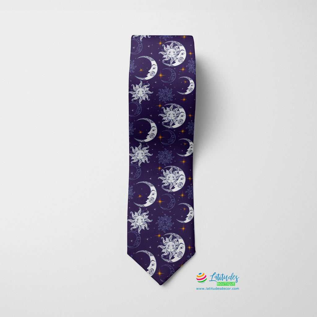 Purple Nights Printed Tie