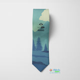 Say Yes to New Adventure Quote Printed Tie