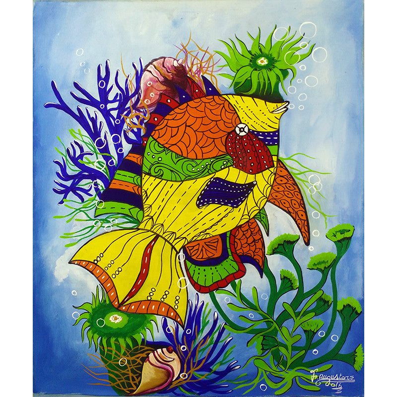 'Sea Summer' Haitian painting | Latitudes World Décor