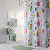 Suburban Winter Shower Curtain