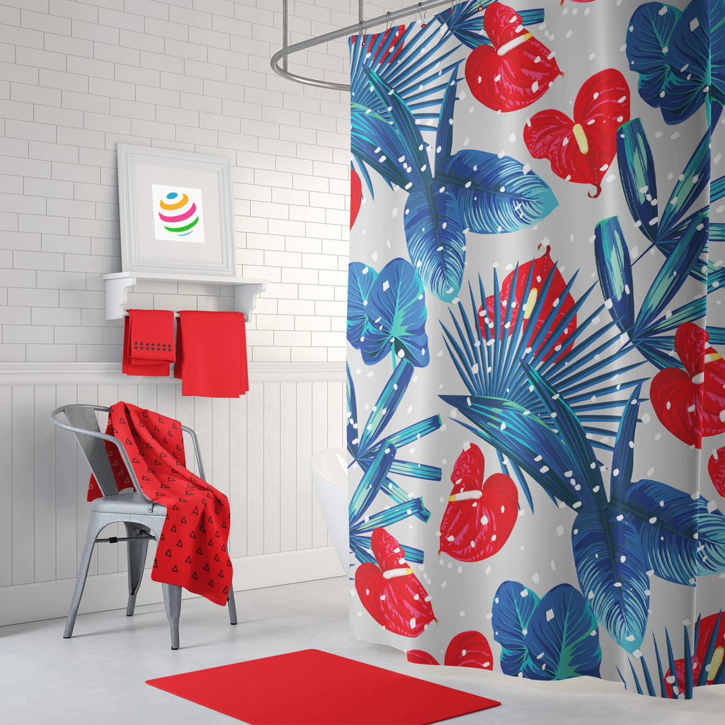 Tropical Winter Shower Curtain