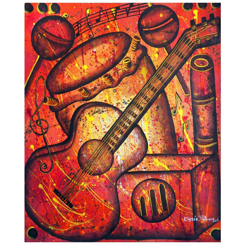 'Tropical Vibrations' Haitian painting | Latitudes World Décor