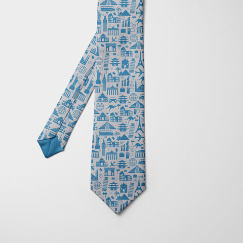 World Icons Printed Tie