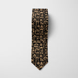 World Icons - Dark Printed Tie