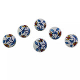 Charming Floral Knobs (6) Handles