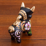 Colorful Loreto Black Pucara Bull - Small Sculptures