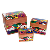 Colors Del Salvador Hand Painted Boxes (Set Of 3) Decorative