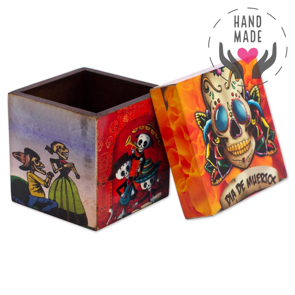 Day Of The Dead Fiances Wooden Box Decorative Boxes