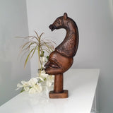 Caballero Mahogany Statue Sculptures