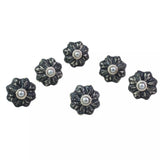 Flower Pearls Knobs (6) Handles