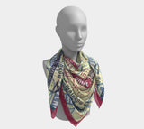 Globe-Trotter 50 X / Silk Habotai Square Scarf