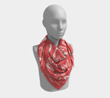 Graffiti Love - Pink 36 X / Silk Habotai Square Scarf