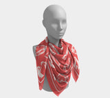 Graffiti Love - Pink 50 X / Silk Habotai Square Scarf