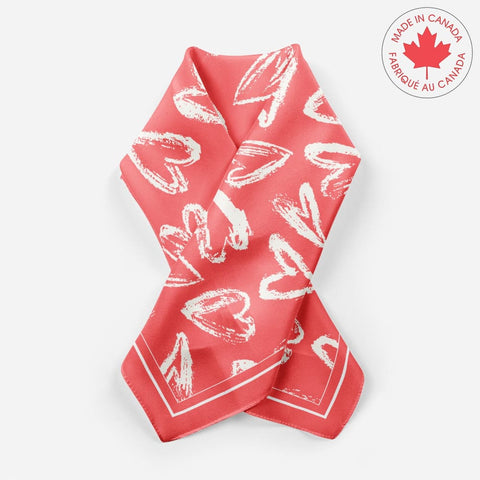 Graffiti Love - Pink Square Scarf