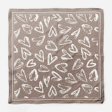 Graffiti Love - Taupe Square Scarf