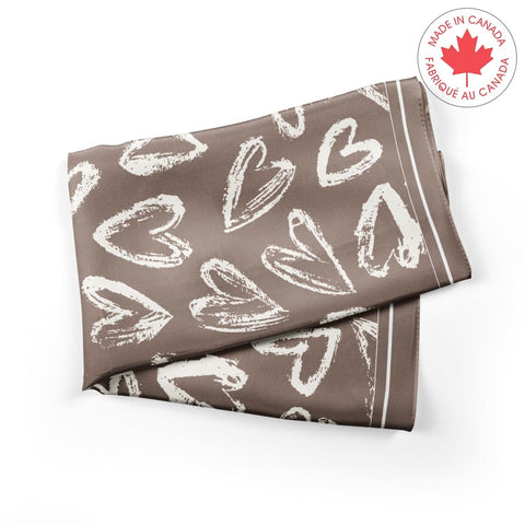 Graffiti Love - Taupe Square Scarf