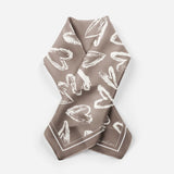 Graffiti Love - Taupe Square Scarf