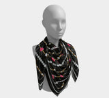 Hearts & Pearls 50 X / Silk Habotai Square Scarf