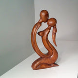 Le Baiser Mahogany Statue Sculptures