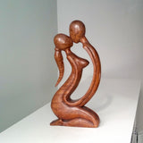 Le Baiser Mahogany Statue Sculptures