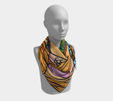 Lets Be Mermaids 36 X / Silk Habotai Square Scarf