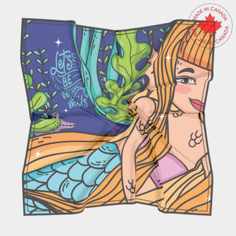 Lets Be Mermaids Square Scarf