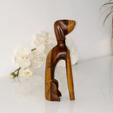 Loyal Sentinel Mahogany Dog Statuette Sculptures