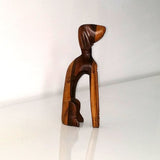 Loyal Sentinel Mahogany Dog Statuette Sculptures