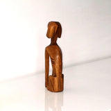 Loyal Sentinel Mahogany Dog Statuette Sculptures