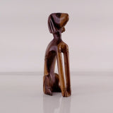 Loyal Sentinel Mahogany Dog Statuette Sculptures