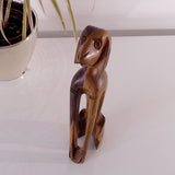 Loyal Sentinel Mahogany Dog Statuette Sculptures