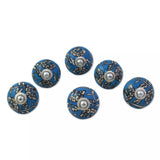 Majestic Blue Knobs (6) Handles