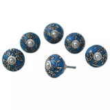 Majestic Blue Knobs (6) Handles