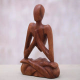 Meditation Room Wood Statuette Sculptures