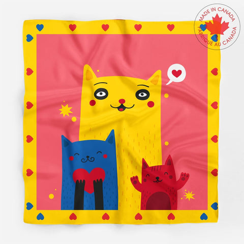 Meow Love Square Scarf